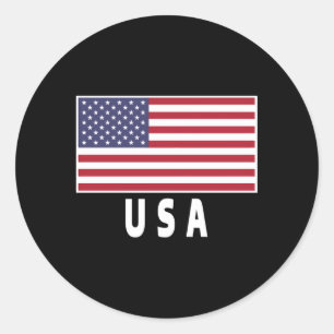 Usa Flag Patriotic 4Th Of July America Day Of Inde Classic Round Sticker