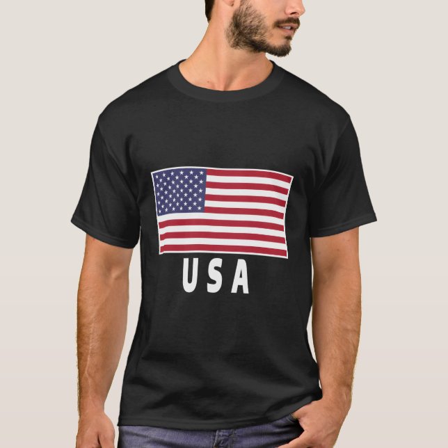 Usa Flag Patriotic 4Th Of July America Day Of Inde T-Shirt (Front)