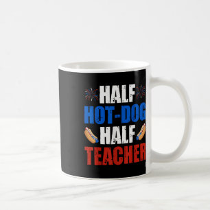 Usa Flag Patriotic 4th Of July - Half Hot Dog Half Coffee Mug