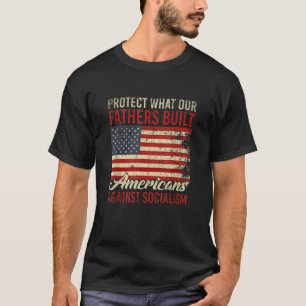 USA Flag Patriotic America Capitalism Anti Sociali T-Shirt