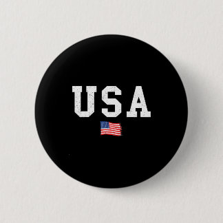 Usa flag patriotic american flag 4th of july men 2 inch round button