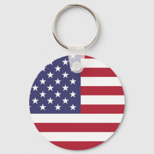 USA Flag Patriotic American Flag Stars and Stripes Keychain