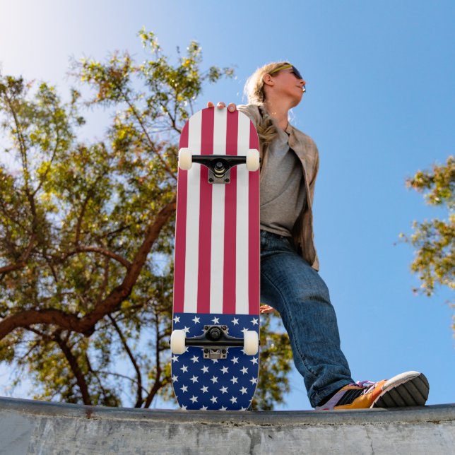 USA Flag Patriotic American Stars and Stripes Cool Skateboard (Outdoor 1)
