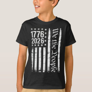 Usa Flag Patriotic History 1776 2026 250th Anniver T-Shirt