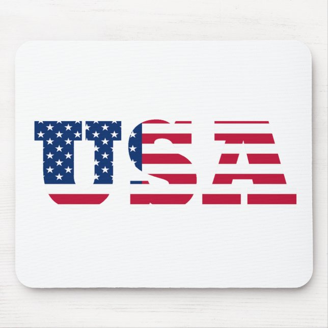 USA Flag  Patriotic Mouse Pad (Front)