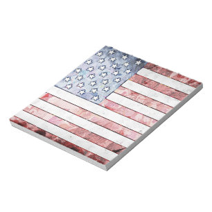 USA FLAG PATRIOTIC NOTE PAD STATIONERY