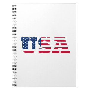 USA Flag Patriotic Notebook