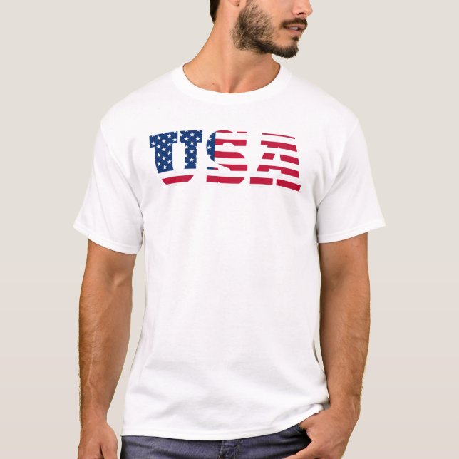 USA Flag  Patriotic T-Shirt (Front)
