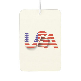 USA Flag – Patriotic USA Typography  Air Freshener