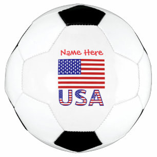 USA Flag Personalized Soccer Ball