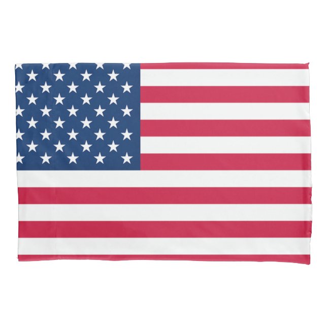 USA Flag Pillow Case - Patriotic (Front)