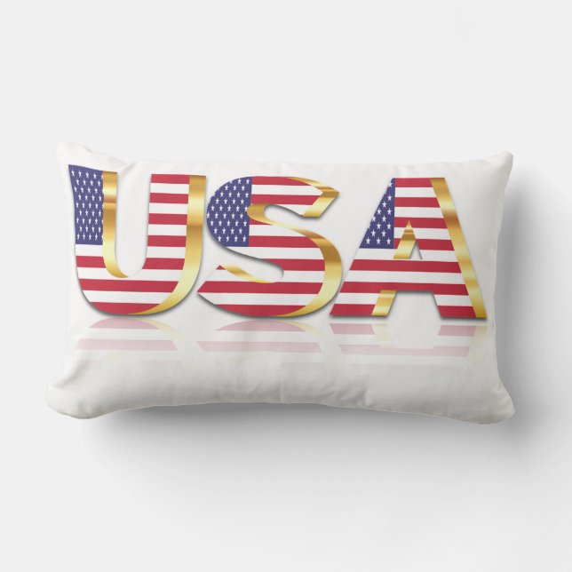 USA Flag Pillow Patriotic (Front)
