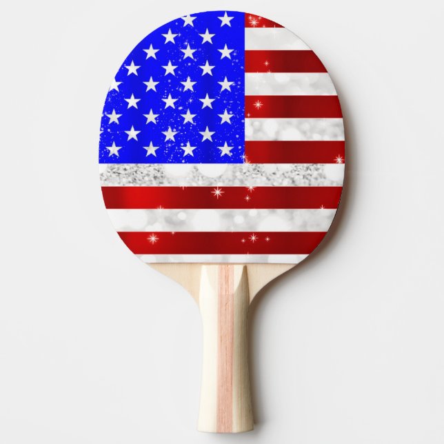 USA flag Ping Pong Paddle (Front)