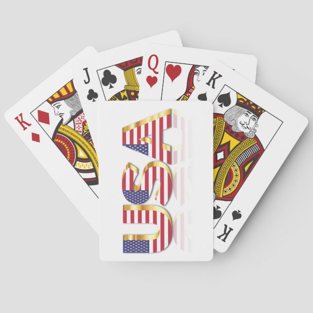 USA Flag Playing Cards (Back)