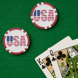USA Flag Poker Chips - American Spirit Casino