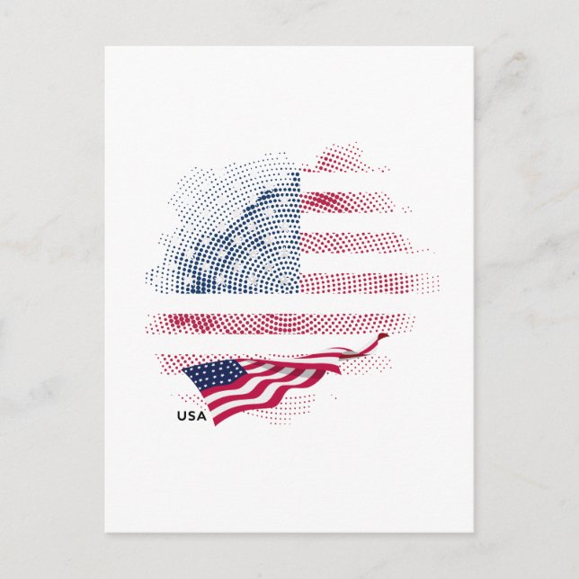 USA flag Postcard (Front)