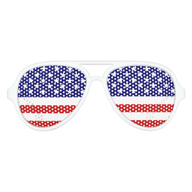 USA Flag pscnt Aviator Sunglasses (Front)