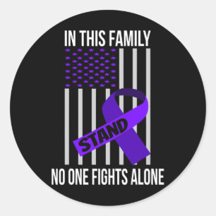 Usa Flag Purple Ribbon Products Opioid Overdose Aw Classic Round Sticker