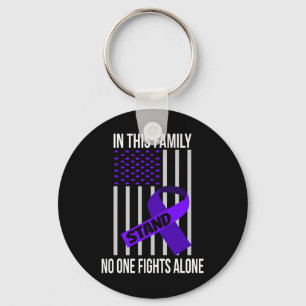Usa Flag Purple Ribbon Products Opioid Overdose Aw Keychain
