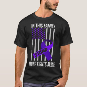 Usa Flag Purple Ribbon Products Opioid Overdose Aw T-Shirt