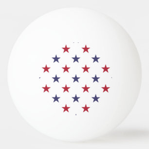 USA Flag Red and Flag Blue Stars Ping Pong Ball