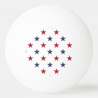 USA Flag Red and Flag Blue Stars Ping Pong Ball