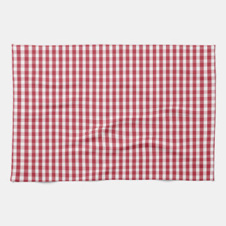 USA Flag Red and White Gingham Checked Kitchen Towel