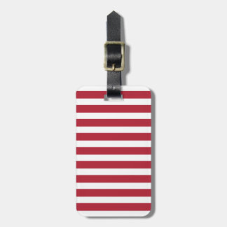 USA Flag Red and White Stripes Luggage Tag