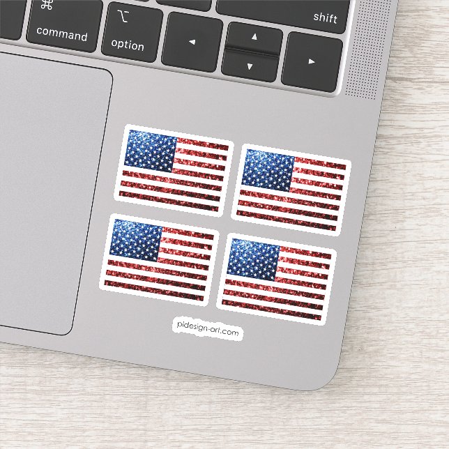 USA flag red blue sparkles glitters (Detail)