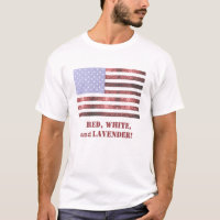 USA flag red lavender sparkles glitter with text T