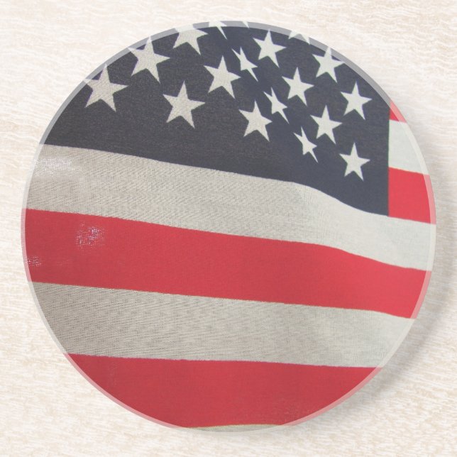 USA Flag Red White and Blue Coaster (Front)