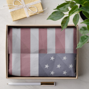 USA flag Red White Blue America Geometric Mesh Tissue Paper