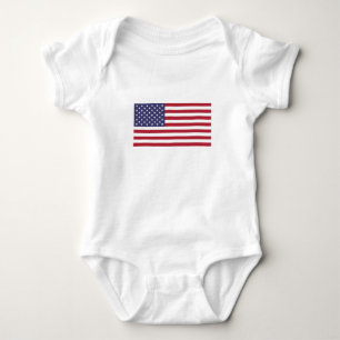 USA flag red white blue patriotic baby one-piece Bodysuit