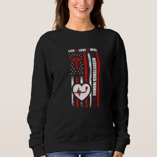 Usa Flag Registered Nurse Medical Rn Nursing Nurs Sweatshirt