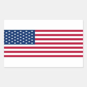 USA Flag Retangle Stickers