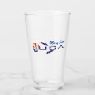 USA Flag Rose on Its Side Blue Personalized