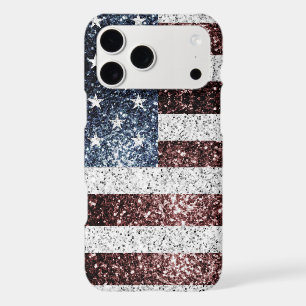 USA flag rustic red white blue sparkles glitters