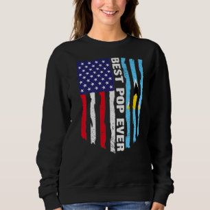 Usa Flag & Saint Lucia Flag Best Pop Ever Sweatshirt