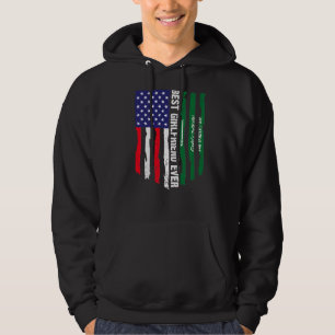 Usa Flag & Saudi Arabia Flag Best Girlfriend Ever Hoodie