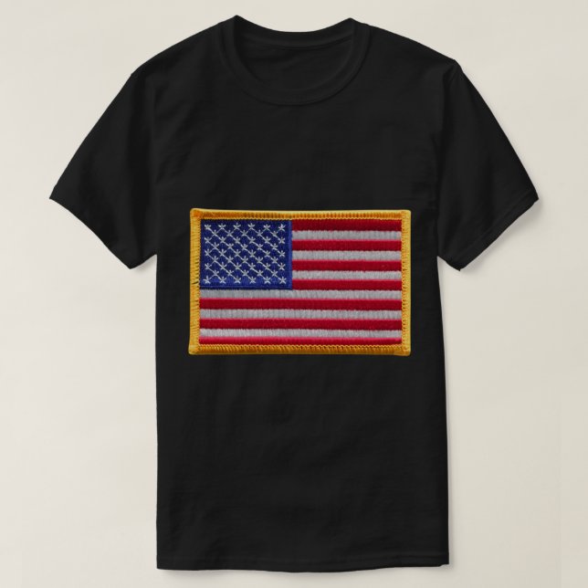 USA Flag, sew on patches, iron on patches   T-Shirt (Design Front)