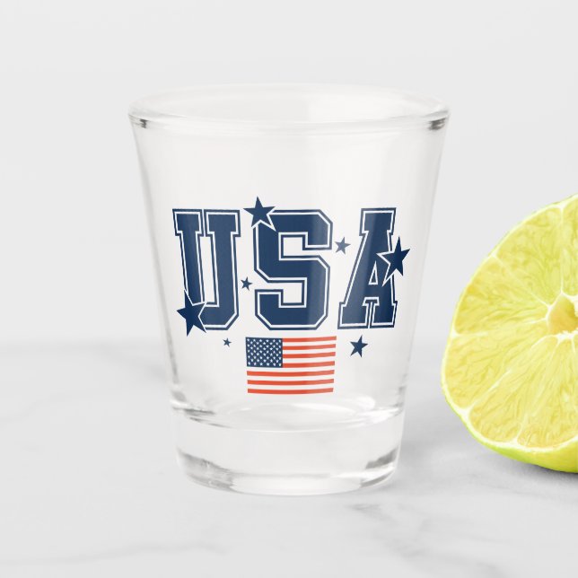USA Flag Shot Glass (Front)