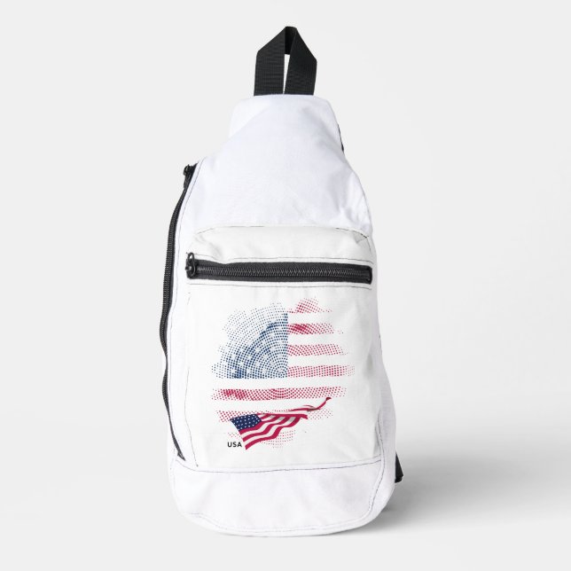 USA flag Sling Bag (Front)