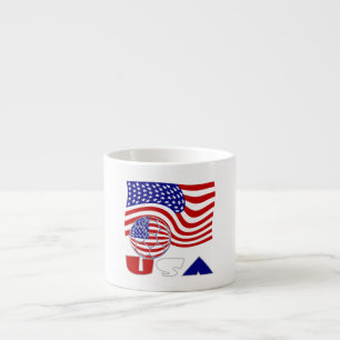 USA Flag Soccer Ball Espresso Cup