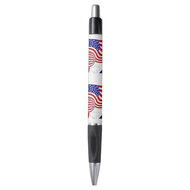 USA Flag Soccer Ball Tiled Pen (Front Vertical)