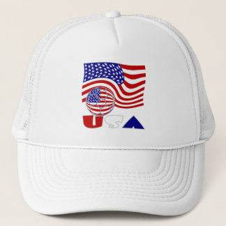 USA Flag Soccer Ball Trucker Hat