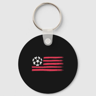 Usa Flag Soccer Byll Cool Futbol Equipment Men Wom Keychain