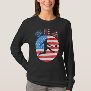 USA Flag Soccer Player American Pride America Flag T-Shirt