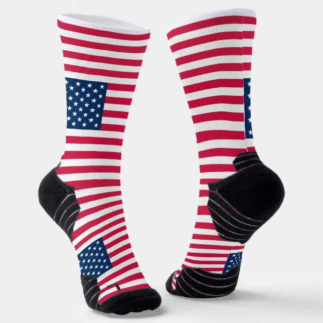 USA Flag Socks (Angled)
