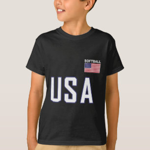 Usa Flag Softll Pocket Team Jersey Gift Top Tee