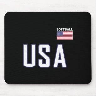 Usa Flag Softll Pocket Team Jersey Gift Top Tee Mouse Pad